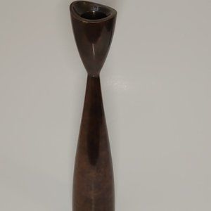 Vintage Nambe Studio 2011 Flare Single Candle Stick Holder Bronze Finish MT0455